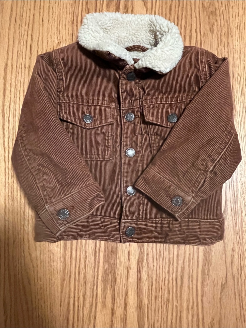 Baby GAP Sable Brown Corduroy Sherpa Trucker Jacket Boys 18-24 months Toddler